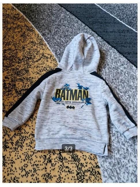 Grijze batman trui Maat 92 h3, Trui of Vest, Onbekend, Ophalen of Verzenden, Zo goed als nieuw