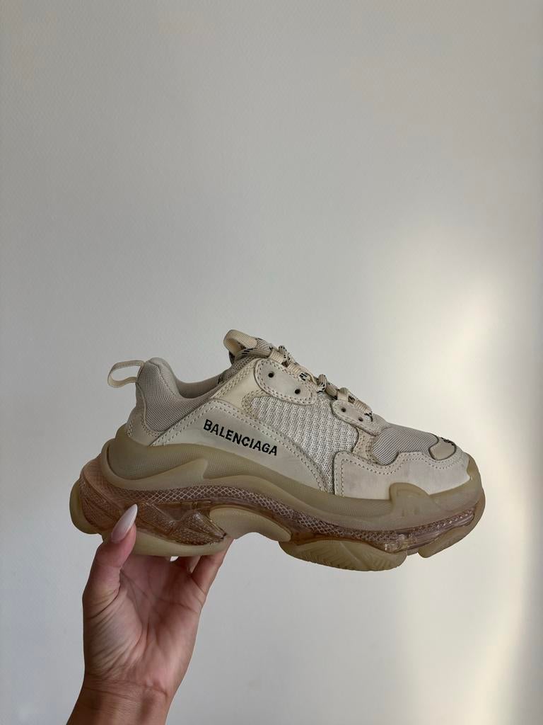 Originele Balenciaga Triple S Sneakers, Ophalen of Verzenden, Zo goed als nieuw, Beige, Sneakers of Gympen