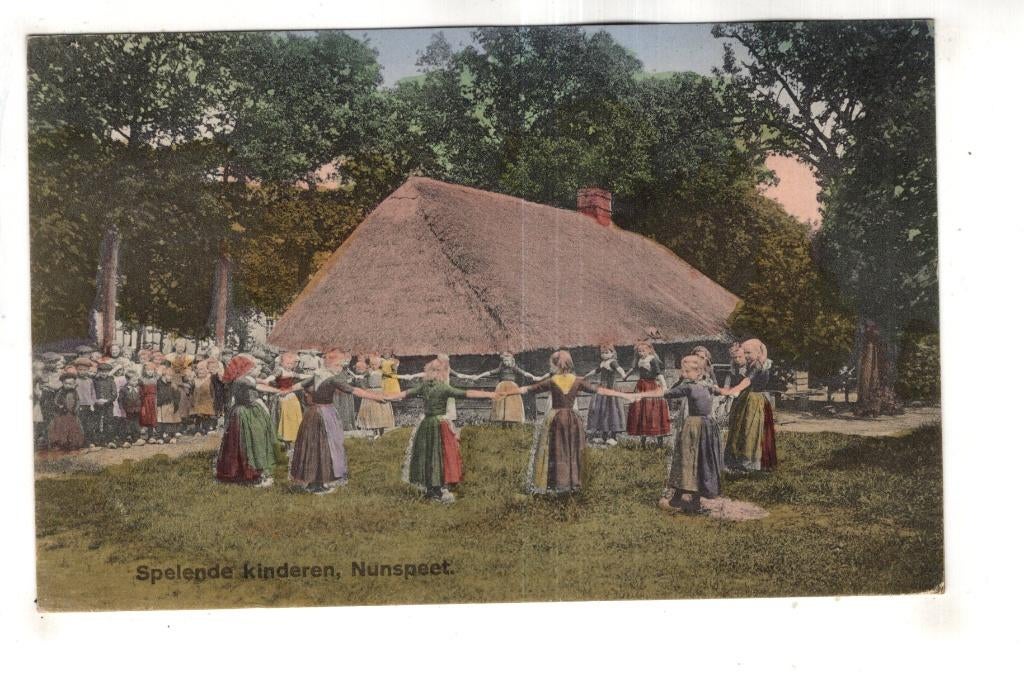 Nunspeet Spelende Kinderen 1925, Verzenden, Voor 1920, Gelopen, Gelderland