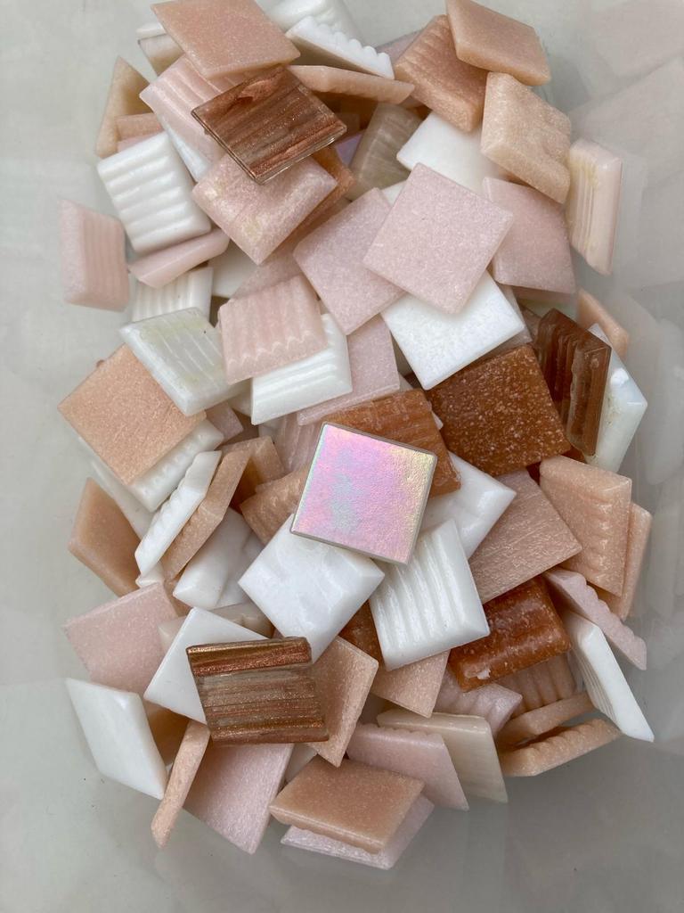 Mozaiek steentjes 2 cm luxe roze mix 500 gram!, Hobby en Vrije tijd, Knutselen, Zo goed als nieuw, Ophalen of Verzenden