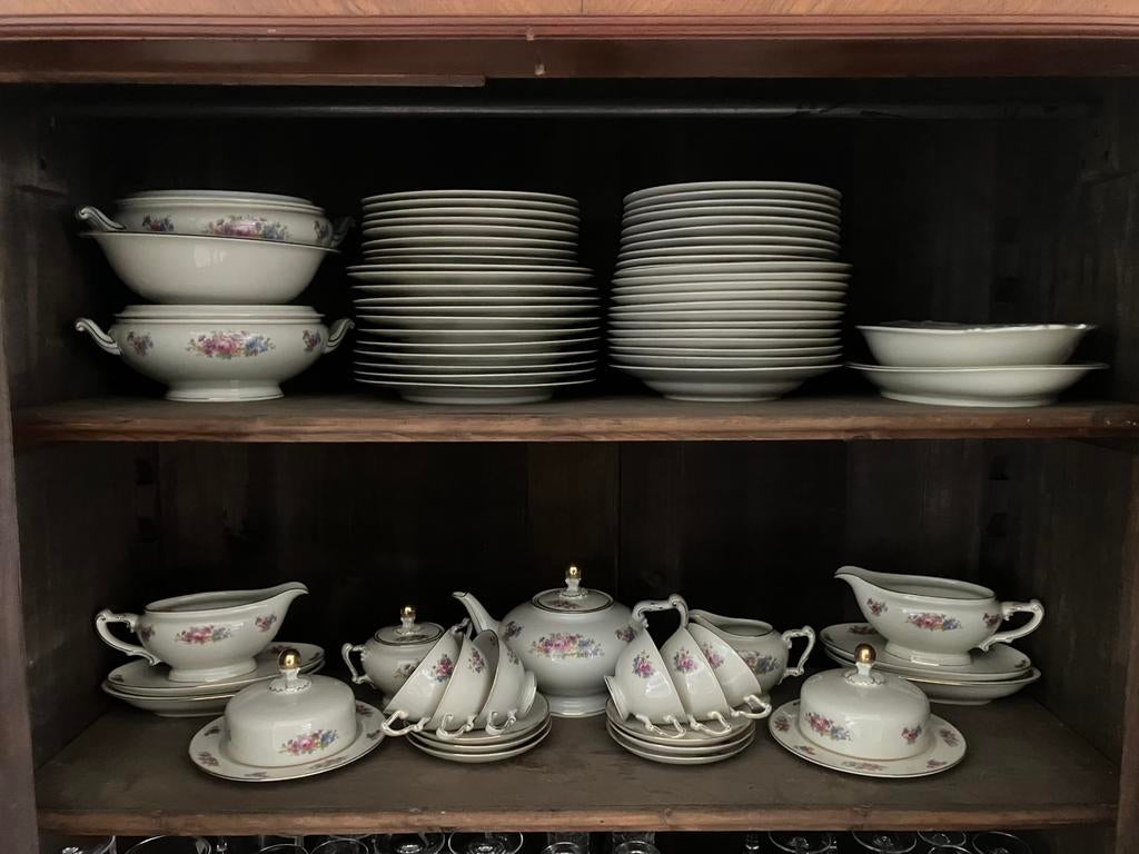 Servies met goud randje Heinrich H&G christine, Antiek en Kunst, Antiek | Servies compleet, Ophalen