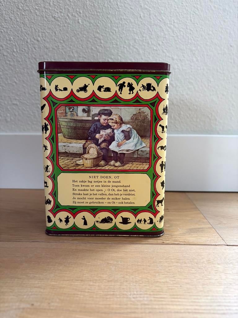 Vintage/nostalgisch Ot & Sien bewaar blik, Verzamelen, Blikken, Ophalen of Verzenden, Gebruikt, Overige, Overige merken
