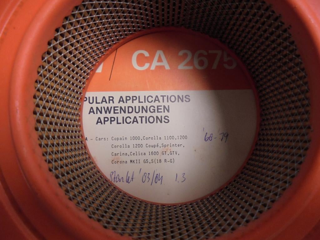 3 Fram CA 2675 toyota 1000 en Corlolla/starlet luchtfilters, Ophalen of Verzenden, Nieuw, Oldtimer onderdelen