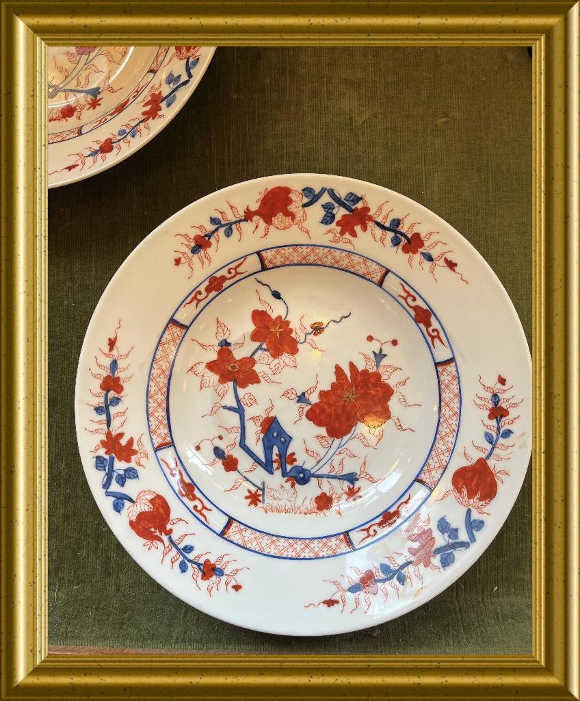 Porseleinen bord met Imari kleuren, Ophalen of Verzenden