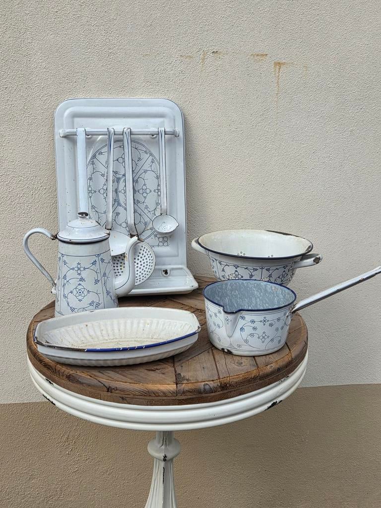 Partij emaille keukengerei, Ophalen of Verzenden