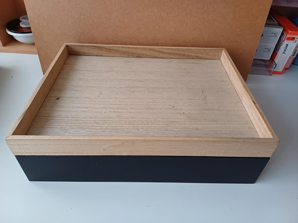 ZGAN Solide Dienblad met Opbergbak, Ophalen of Verzenden, Zo goed als nieuw, Hout