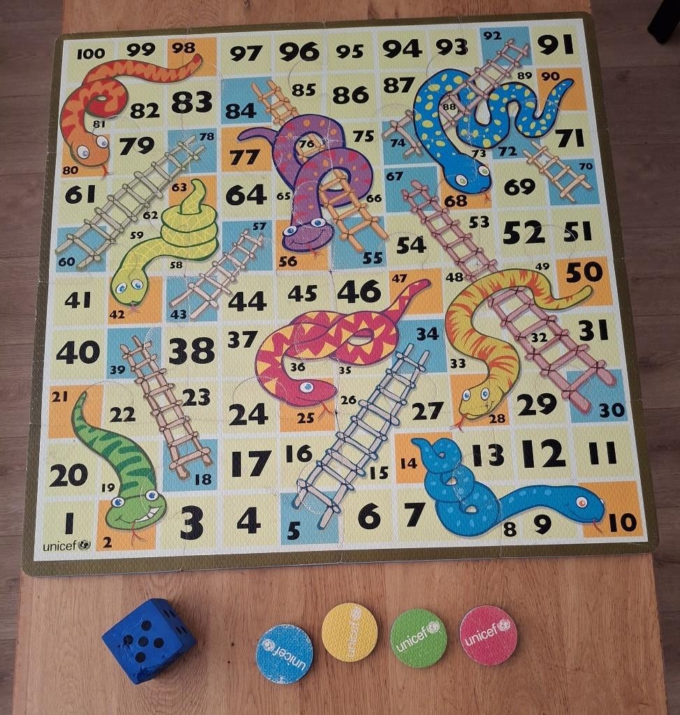 Vloerpuzzel en dobbelspel ineen, Ophalen, 10 tot 50 stukjes, Gebruikt