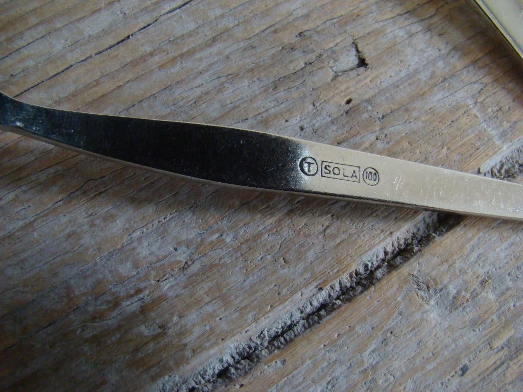 11x Taartvorkje, verzilverd, Sola 100 PAOLA, gaaf, Ophalen of Verzenden