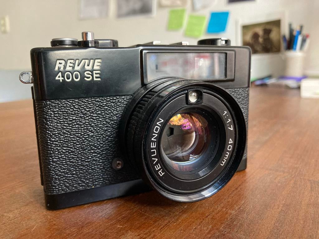 Revue 400 SE Rangefinder camera + Rolletje, Ophalen of Verzenden, Zo goed als nieuw, Compact, Overige Merken