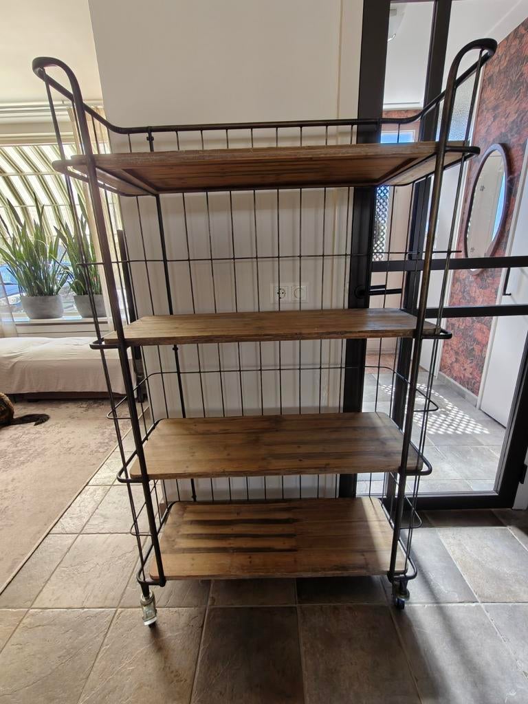 Landelijke stellingkast/trolley, Huis en Inrichting, Ophalen, Zo goed als nieuw