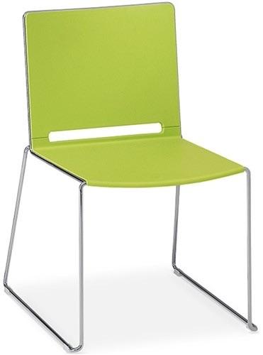 Stoel QLIQ zonder armsteunen 8 stuks, Ophalen, Kunststof, Overige kleuren, Draadframe