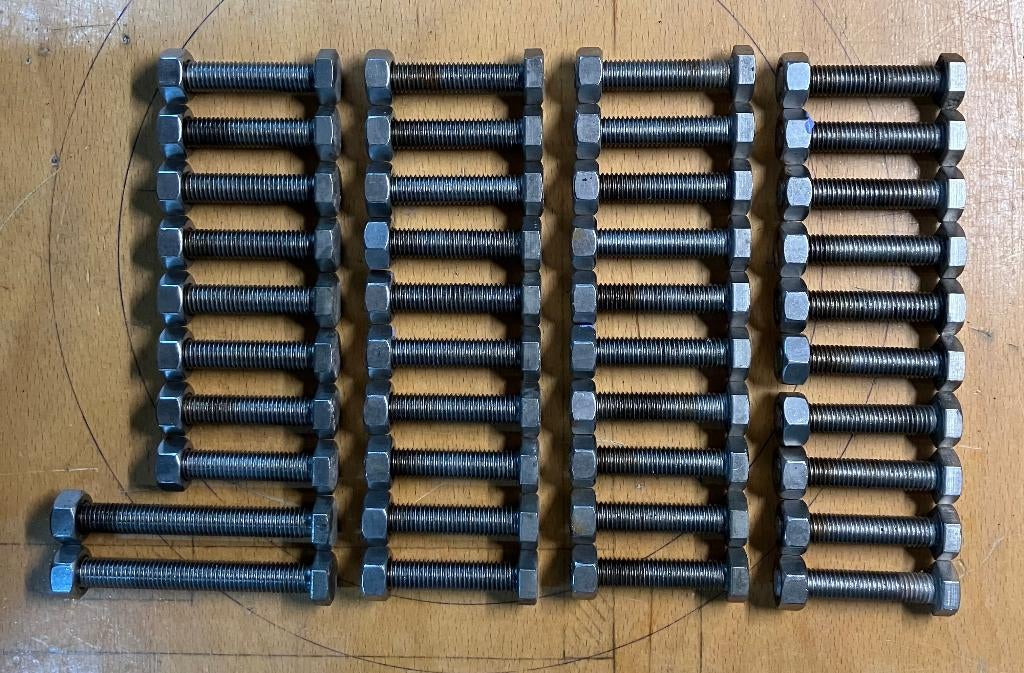 Rvs bouten + moeren, Doe-het-zelf en Verbouw, Ophalen, 50 tot 100 mm, Gebruikt, Rvs