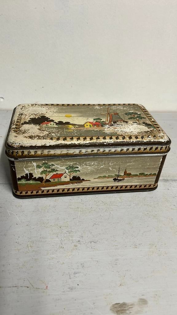 Antiek Sigarenblik de Oude Molen, Verzamelen, Blikken, Ophalen of Verzenden, Gebruikt, Overige