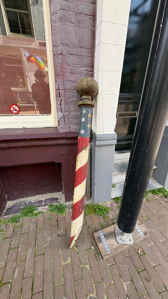 Antieke Barbierpaal / Chirurgijnpaal, Antiek en Kunst, Ophalen