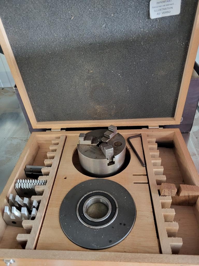 Draaibank Klauwplaat Set met Diverse Bekken, Ophalen of Verzenden, Gebruikt, Onderdeel