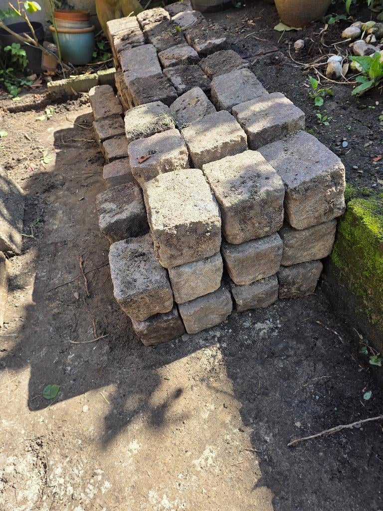 kasseien / kinderkoppen plm 20 x 15 ,  90 stuks,   4,5m2, Ophalen, Gebruikt