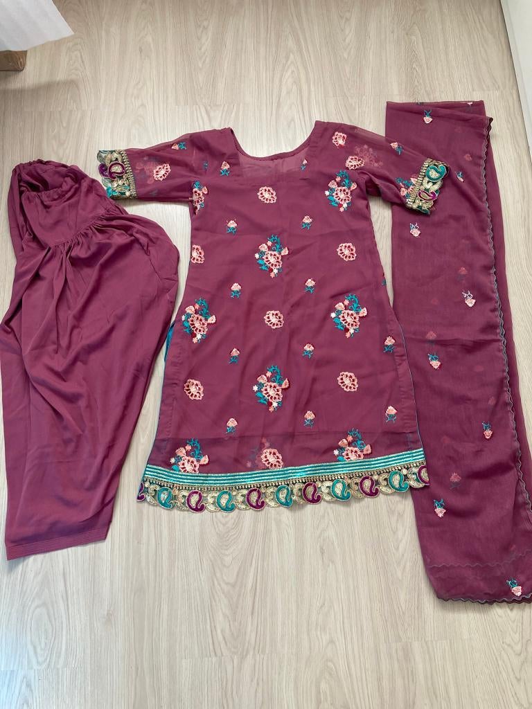 Indiase/ Pakistaanse/ Bollywood kleding, Maat 38/40 (M), Overige typen, Paars, Nieuw