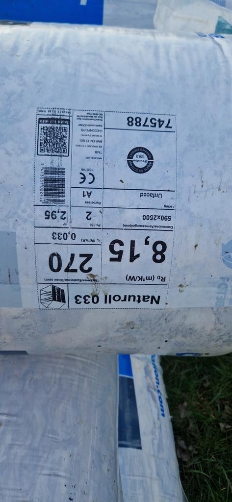Knauf naturol 033 isolatie, Ophalen, Nieuw, Glaswol, 4 tot 8 cm