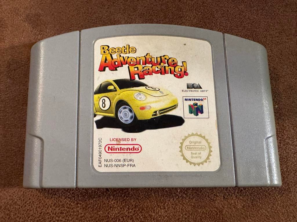 Beetle Adventure Racing! Nintendo 64 (N64) Game, Gebruikt, Racen en Vliegen, 2 spelers, Eén computer
