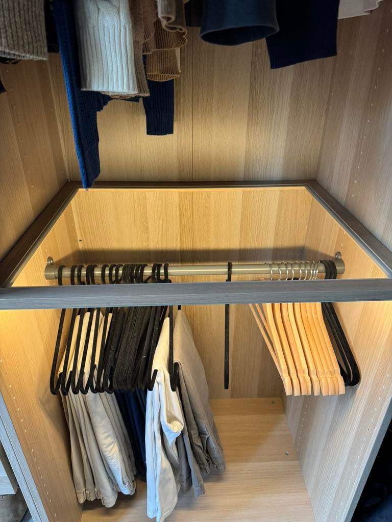 3 x Ikea pax komplemet glasplank met licht 75cm, Ophalen, Zo goed als nieuw, 50 tot 100 cm, 200 cm of meer