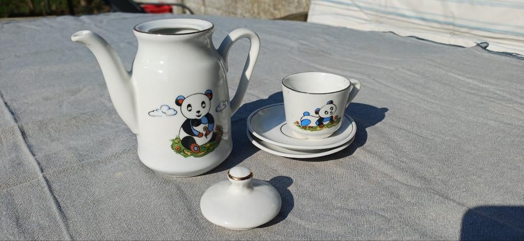 Vintage Douwe Egberts Kinderservies - Panda Decor, Antiek en Kunst, Antiek | Servies los, Ophalen of Verzenden