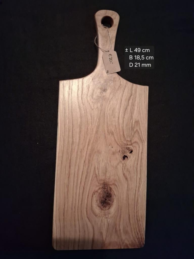 Unieke handgemaakte borrelplank / serveerplank van hout, Huis en Inrichting, Ophalen of Verzenden, Nieuw
