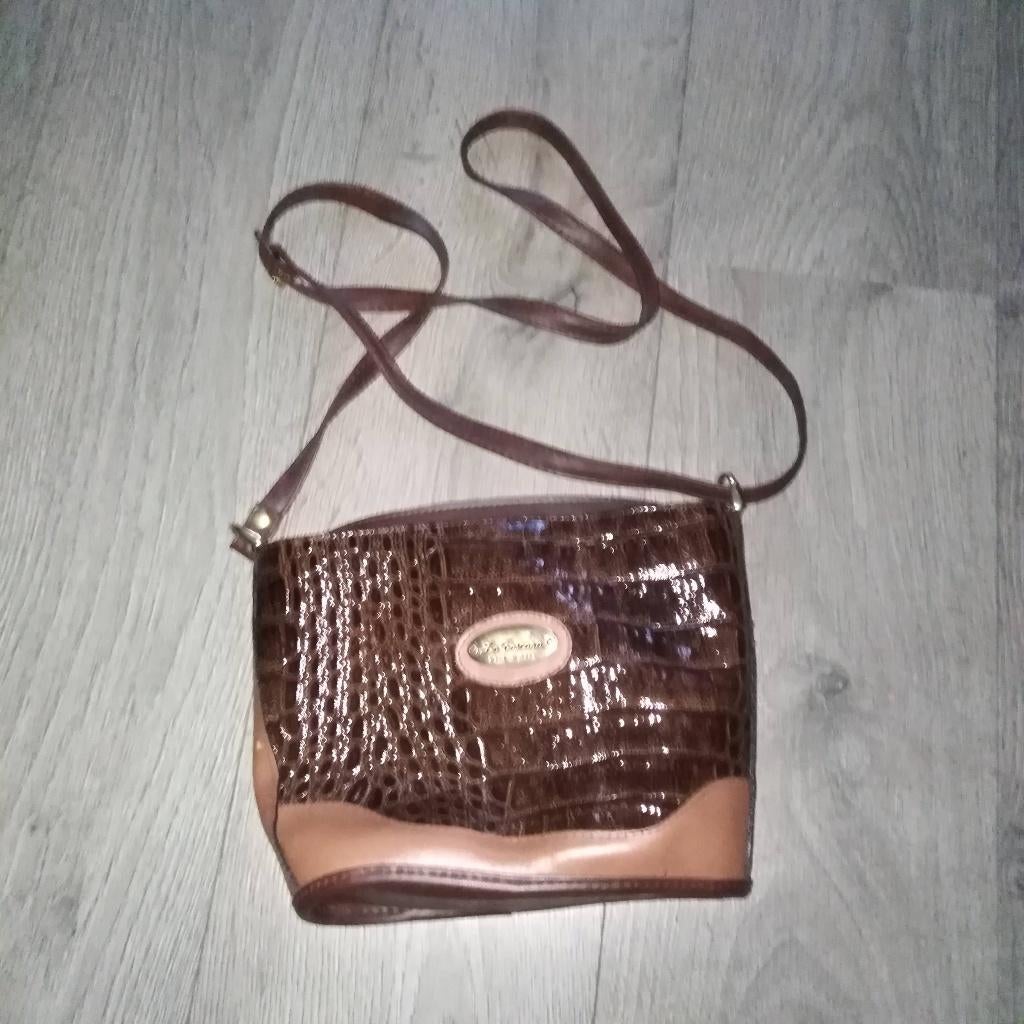 Bruin tasje slangenprint - La Toscana, Ophalen, Gebruikt, Bruin, Schoudertasje