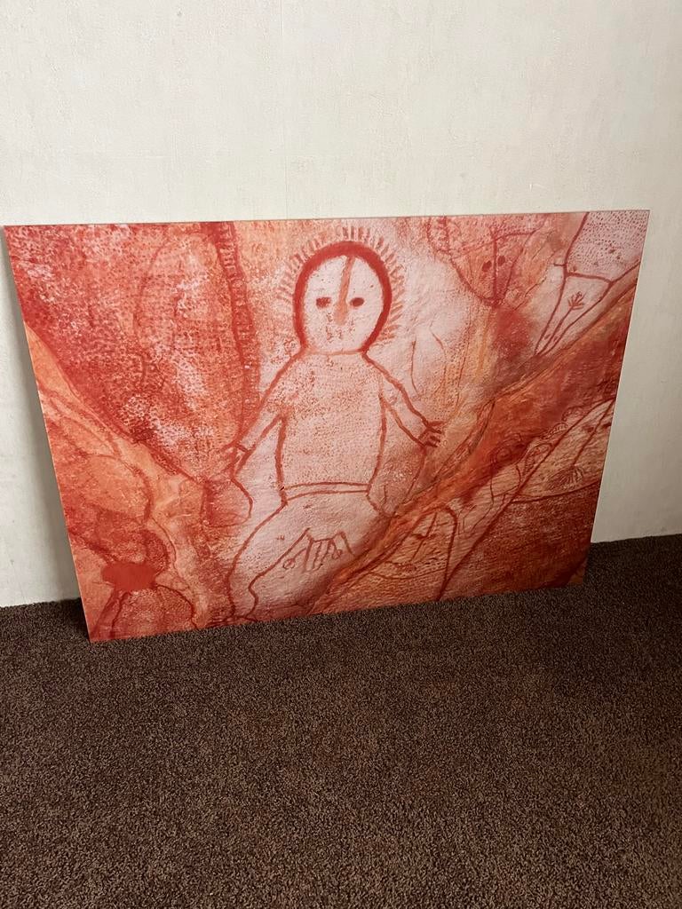 Intrigerende rotsschildering print (100x75 cm), Ophalen of Verzenden