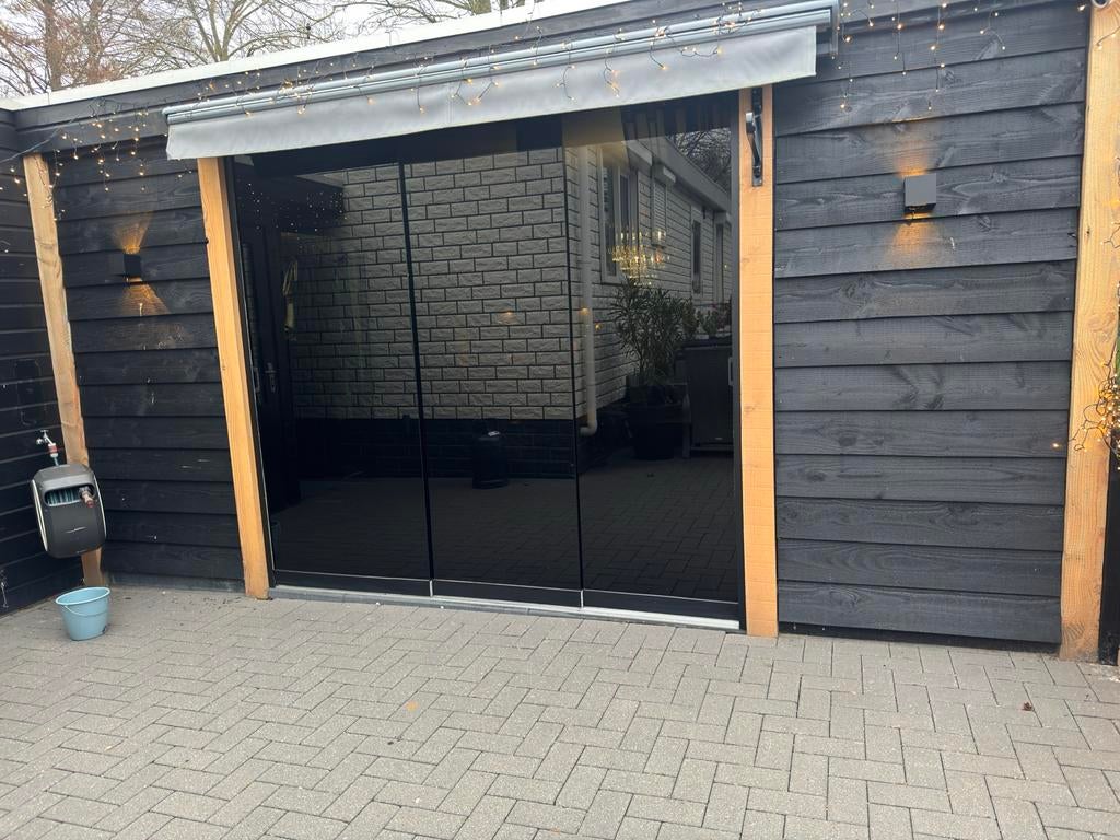 Glazen schuifwand voor overkapping zga nieuw, Tuin en Terras, Ophalen, Gebruikt, Overige typen