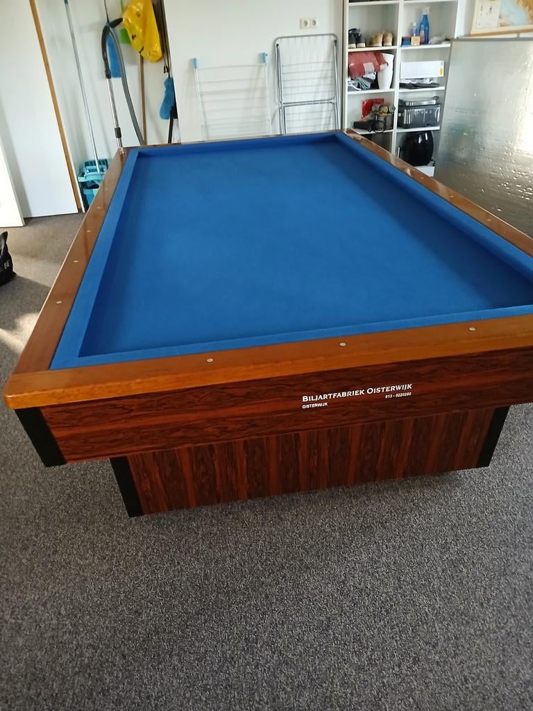 Verwarmde Biljarttafel met Complete Toebehoren en Lampen, Sport en Fitness, Biljarten en Poolen, Ophalen