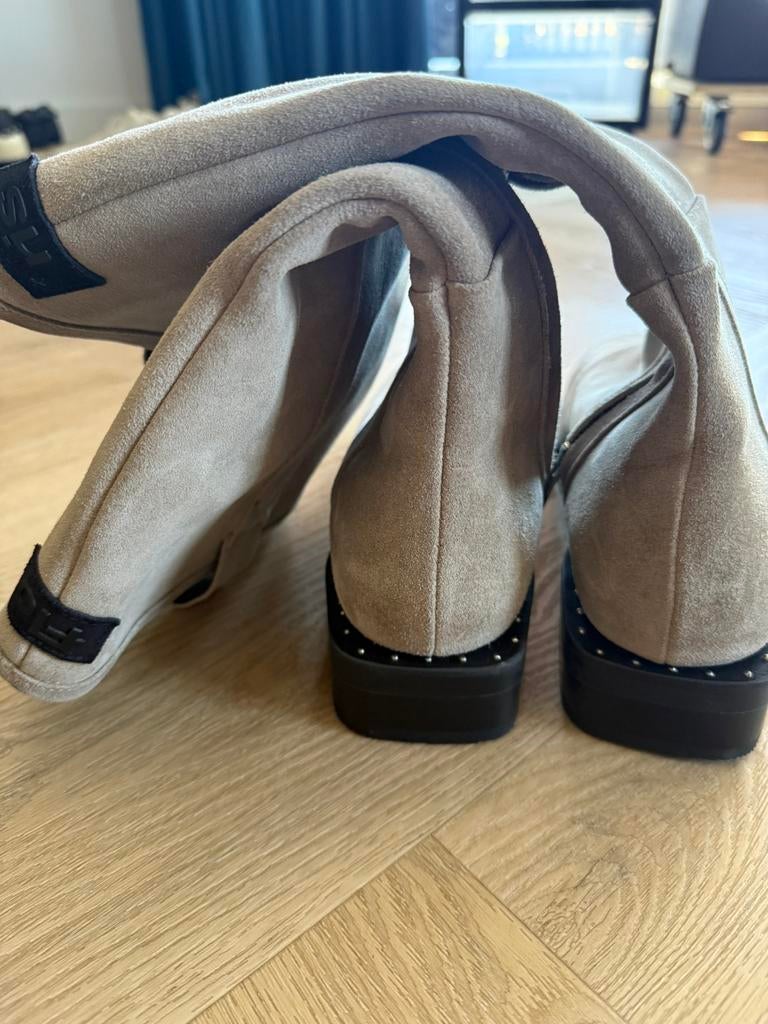 Suede Floris van Bommel laarzen maat 40, Ophalen, Zo goed als nieuw, Bruin, Hoge laarzen