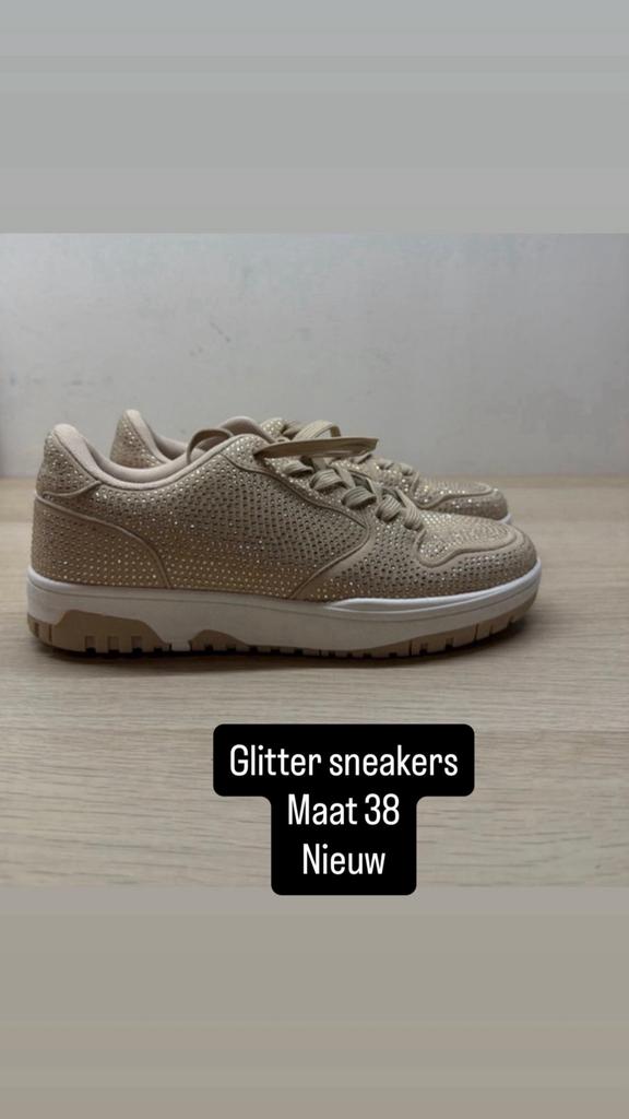 Glitter sneakers, Ophalen of Verzenden, Zo goed als nieuw, Zwart, Sneakers of Gympen
