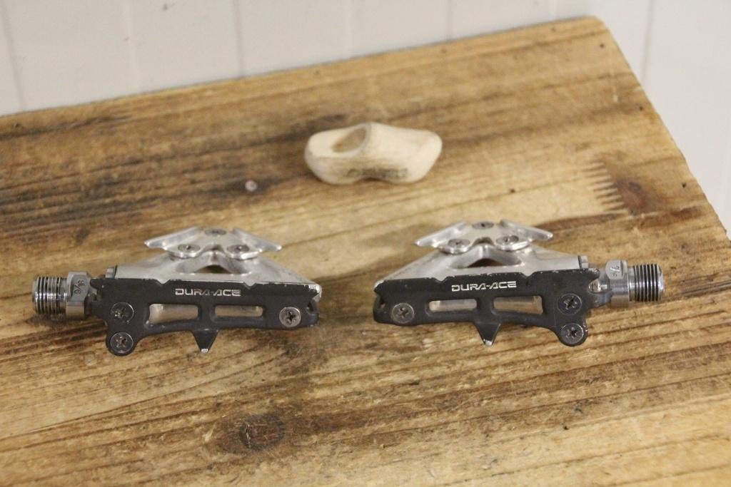 Shimano Dura-Ace pd-7400 pedaal set / pedalen race vintage, Fietsen en Brommers, Fietsonderdelen, Crankstel of Pedalen, Gebruikt