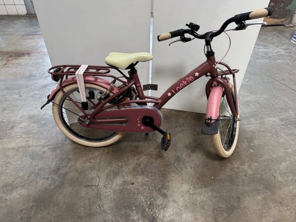 Loeki kinderfiets bruin/rood (Nr: 2173), Ophalen, Zo goed als nieuw, 20 inch