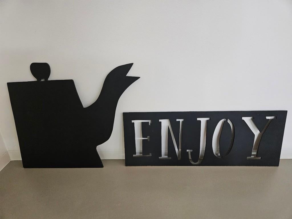 muurdecoratie/ornament VT Wonen zwart z.g.a.n. € 10 per stuk, Ophalen of Verzenden, Zo goed als nieuw, Met ophangsysteem, Zwart