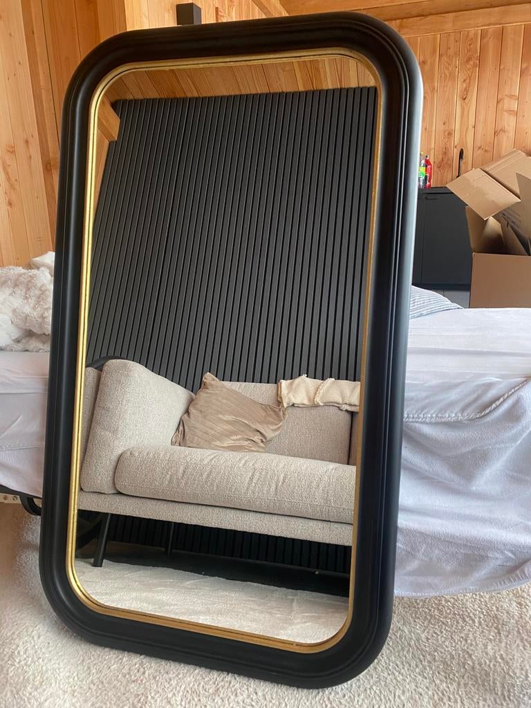 Ikea Almarod spiegel zwart goud 70x120, Ophalen, Rechthoekig, 50 tot 100 cm, Minder dan 100 cm