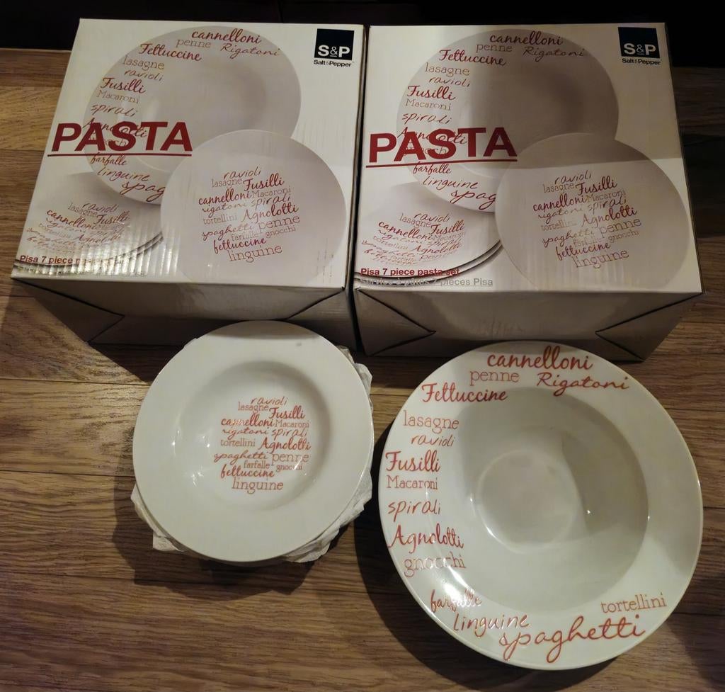 NIEUW 21delig S&P Salt&Pepper pastaset pastaborden bordenset, Huis en Inrichting, Ophalen of Verzenden, Nieuw, Bord(en)