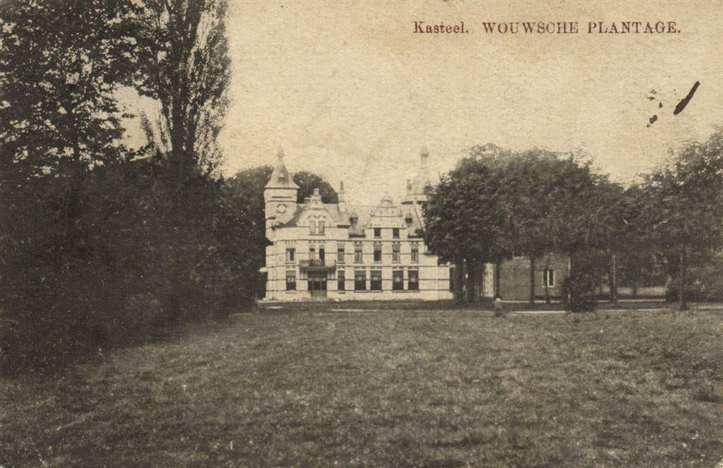 Kasteel. Wouwsche Plantage. - 1913 gelopen, Ophalen of Verzenden, Voor 1920, Gelopen, Gelderland