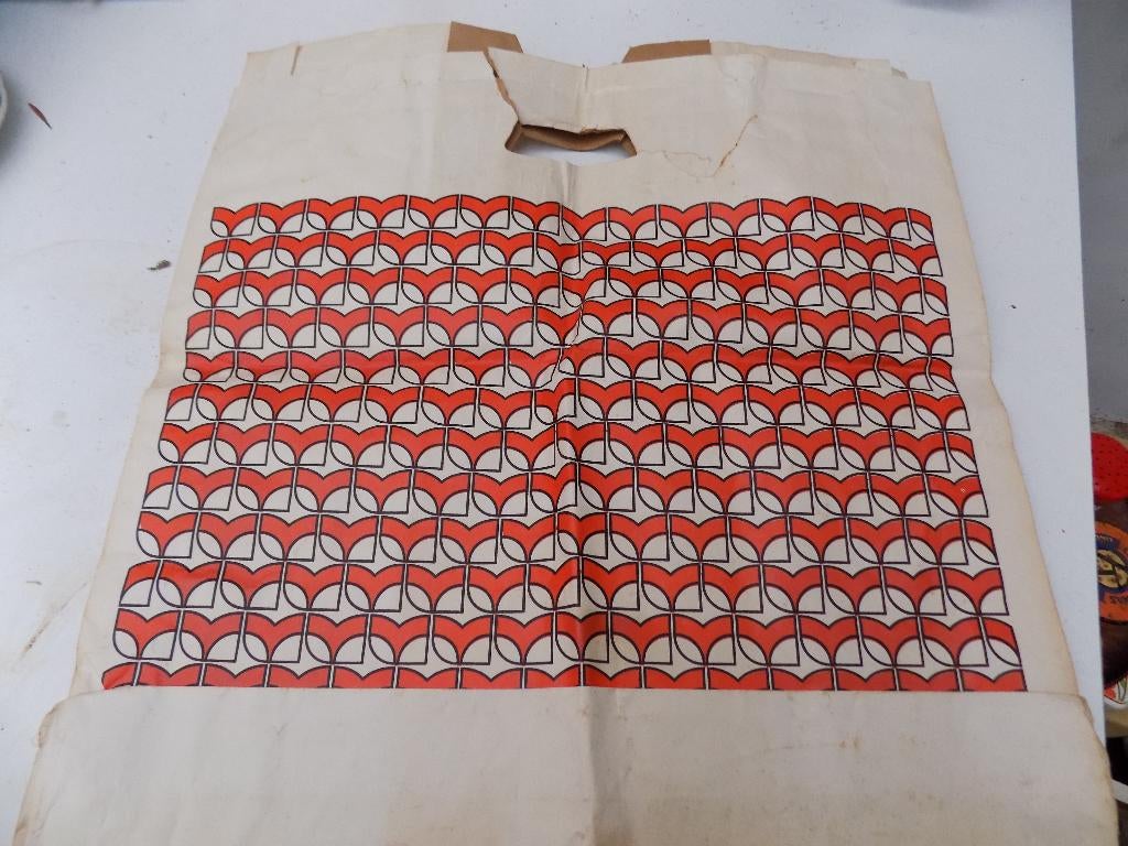 Reclame afbeelding mode papieren tas jaren 60, Ophalen of Verzenden, Overige typen