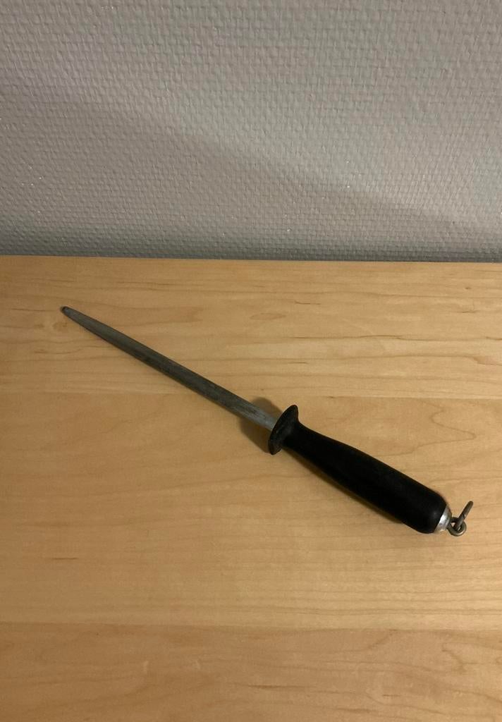 Aanzetstaal / slijpstaaf om zelf uw messen te slijpen. 30 cm, Ophalen of Verzenden, Zo goed als nieuw