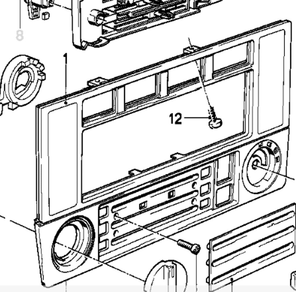 Kachel bedienings paneel zonder klok BMW 3 serie E30 type 1, Auto-onderdelen, Dashboard en Schakelaars, BMW, Gebruikt, Ophalen of Verzenden