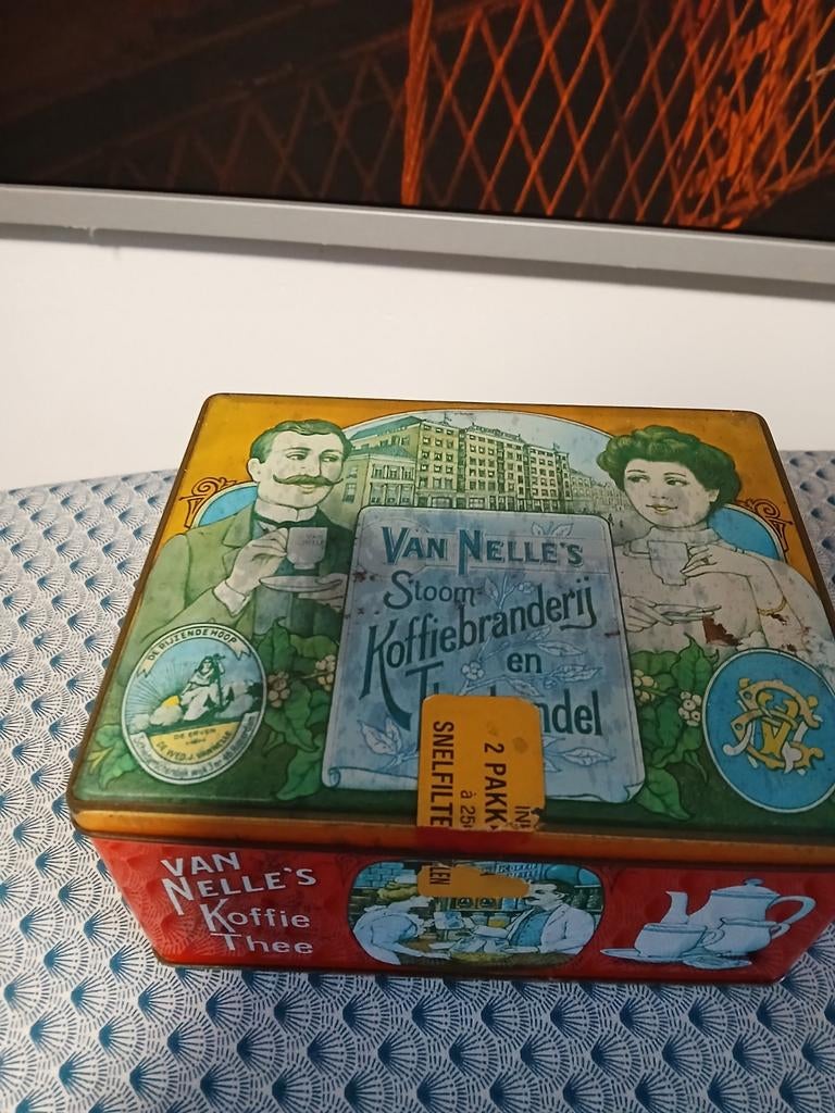Vintage Van Nelle's Koffieblikken, Verzamelen, Ophalen of Verzenden, Gebruikt, Koffie, Van Nelle