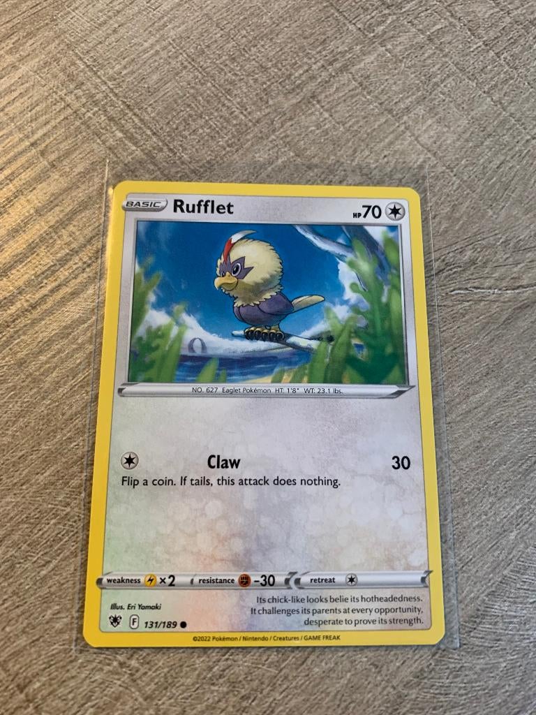 Rufflet 131/189 Astral Radiance - Pokémon Kaart, Ophalen of Verzenden, Nieuw, Losse kaart