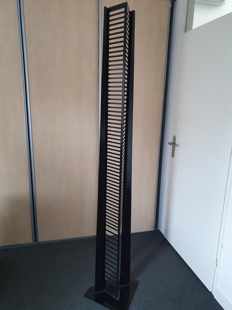 Zwart metalen cd rek, Ophalen, Metaal, Cd's