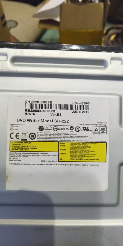 Samsung DVD Writer Model SH-222 sata, Computers en Software, Optische drives, Cd, Dvd, Ophalen of Verzenden