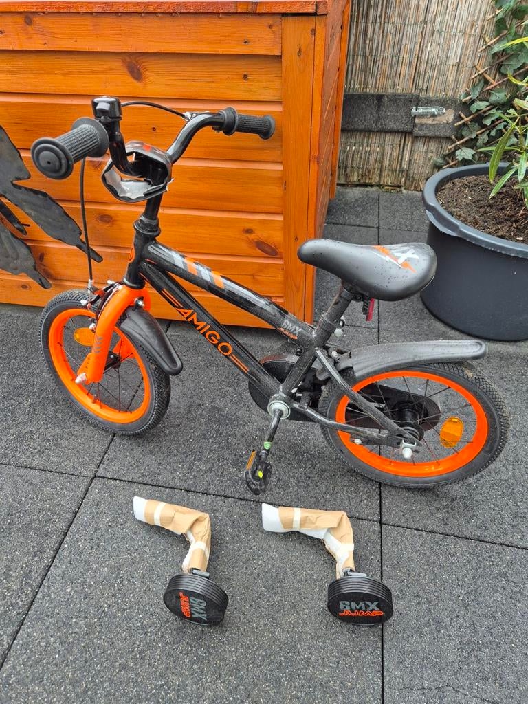 AMIGO BMX Jump kinderfiets 14 inch met zijwieltjes NIEUW!!!, Ophalen, Zijwieltjes, 16 tot 20 inch, AMIGO
