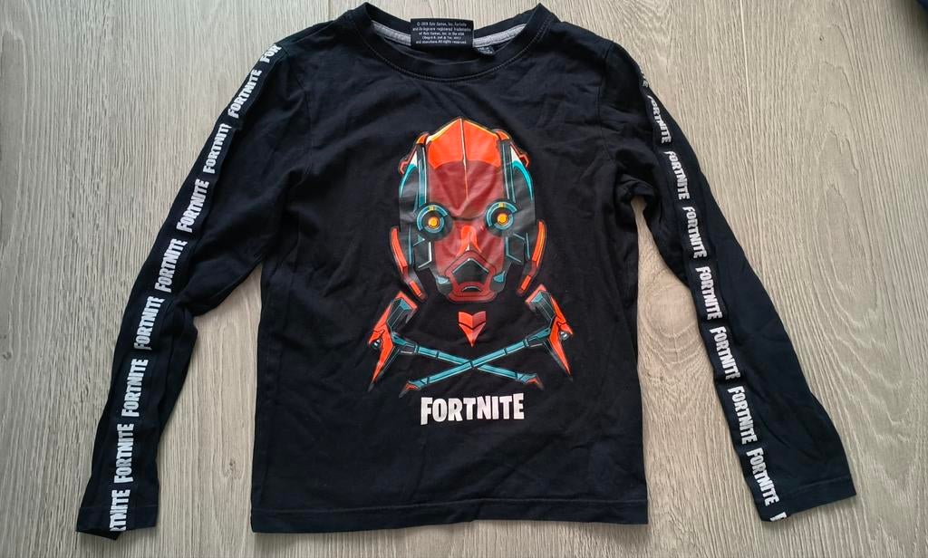 Fortnite pyjama jasje zwart met print t.e.a.b, Nacht- of Onderkleding, Gebruikt, Jongen, Fortnite