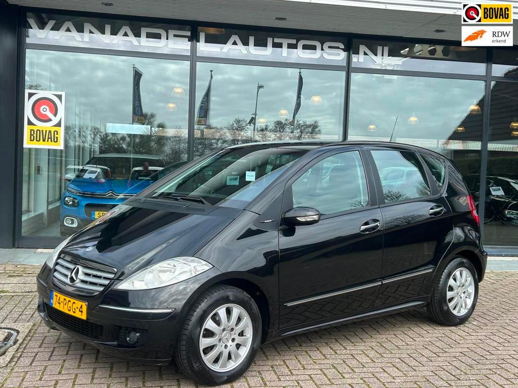Mercedes-Benz A-klasse 170 Avantgarde Aut. 107d-KM! Airco Cr, Stof, Gebruikt, Zwart, 4 cilinders
