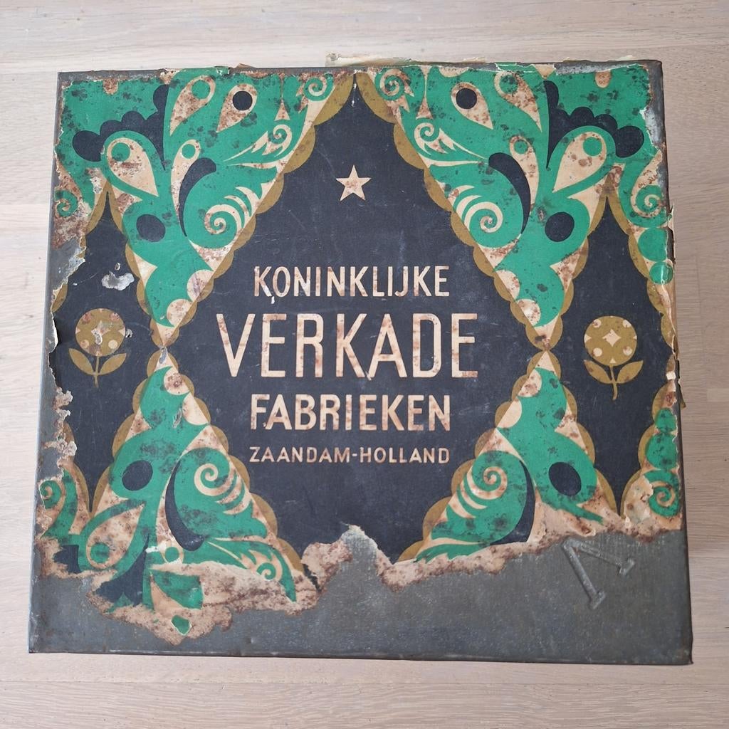 Verkade blik oud winkelblik, Verzamelen, Blikken, Ophalen, Gebruikt, Koek(jes), Verkade