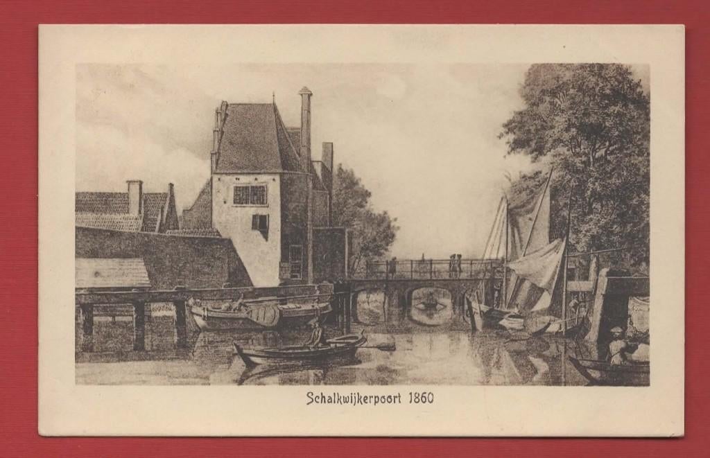 Haarlem - "Schalkwijkerpoort 1860" - Tulp kaart - begin 1900, Ophalen of Verzenden, Voor 1920, Ongelopen, Noord-Holland